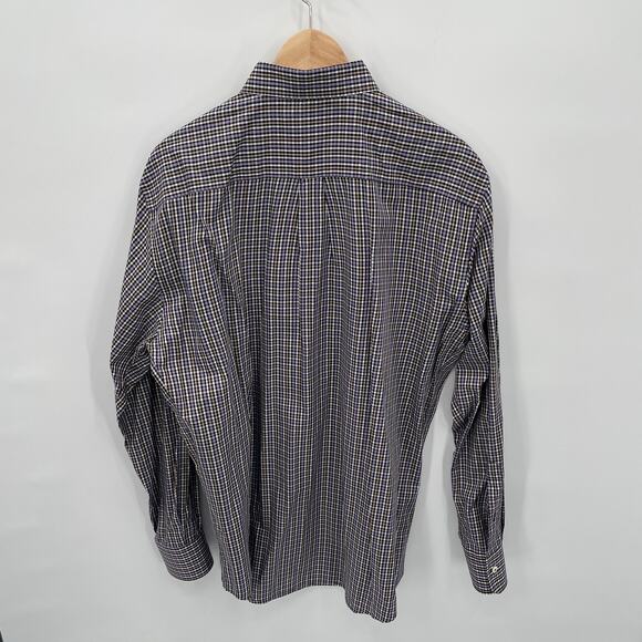 PETER MILLAR Cotton Button Down Plaid Shirt // L - Picture 7 of 7